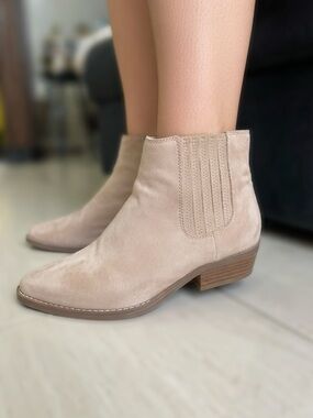 Universal Thread Taupe Suede Chelsea Booties